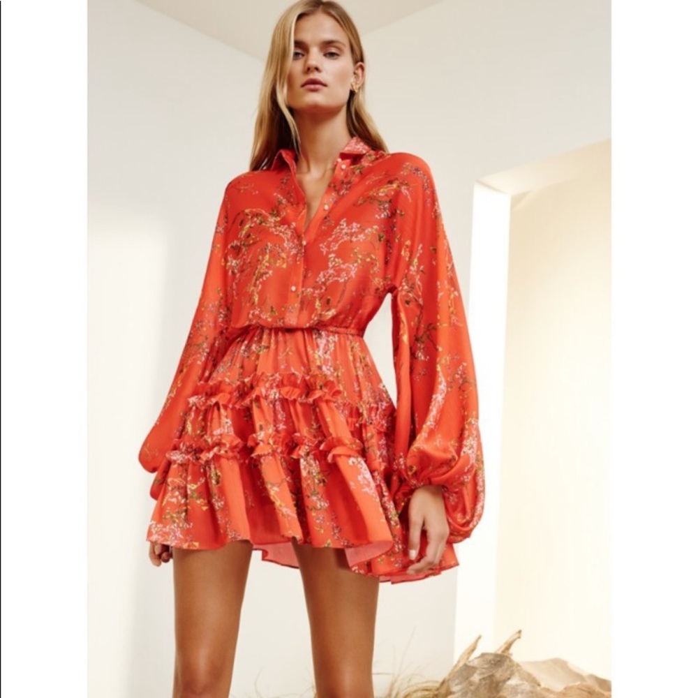 Alexis Loe Floral Mini Dress Medium